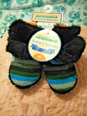 Zapatillas Skidders Azul Rayas Forradas de Felpa Parte Inferior Talla 24 Meses Foto 1 de 4