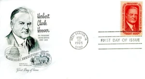 FDC US #1269 USA Herbert C Hoover  U.S. President 1965  5¢ Art Master Cachet - Picture 1 of 1