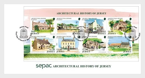 Jersey 2025 Architectural History SEPAC Architecture History building ms8v FDC - Image 1 of 1