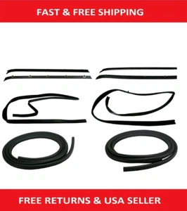 Window Door Weatherstrip Felts Seals Moulding Trim Sweep Kit For 81-91 GMC C3500 - Picture 1 of 7