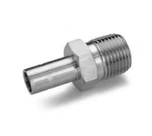 3/8 Tube Stub x 1/4 MNPT 316ss Male Adapter Fitting SSP Duolok ISSD6MA4 - Picture 1 of 1
