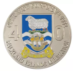 Falkland Islands Liberation 40th Anniversary Commemorative Coin - Picture 1 of 4