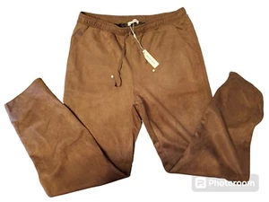 Max Studio Imitación Gamuza Leggings Pantalones Talla Grande Corto Tobillo Marrón Secuoya NUEVO - Imagen 1 de 5