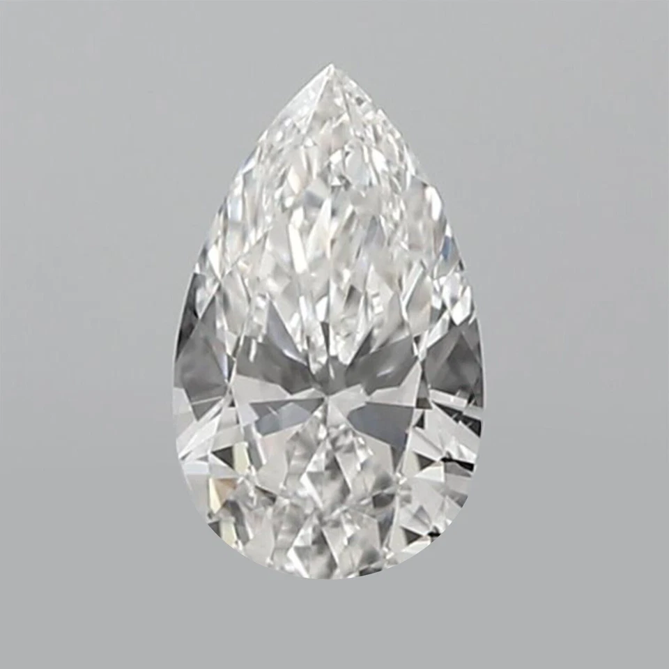 IGI Certified 0.34ct G/VS2 Clarity Pear Cut Lab Grown CVD Diamond For Jewelry - Image 1 of 4
