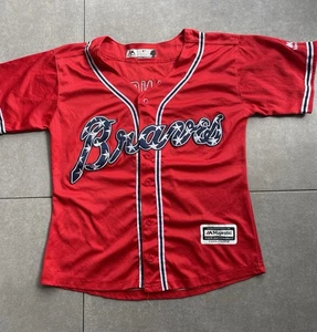 Atlanta Braves Dansby Swanson #7 Majestic MLB Jersey – Red – Size Youth M - Picture 1 of 8