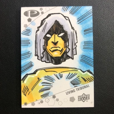 2021 Upper Deck Marvel Premier Living Tribunal Sketch 1/1 Hand-Drawn - Image 1 of 4
