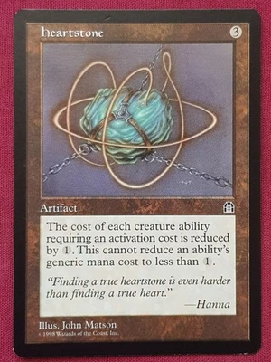 Magic The Gathering STRONGHOLD HEARTSTONE artifact card MTG - Image 1 of 2