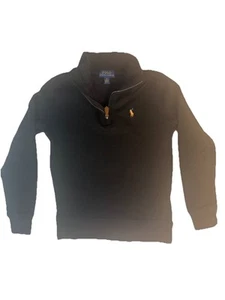 Polo Ralph Lauren Boys Black 3/4 Zip Long Sleeve Pullover Size 6 Small - Picture 1 of 8