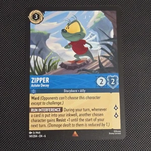 Zipper - Astute Decoy | Disney Lorcana Azurite Sea | 141/204 | NM | Rare NF - Picture 1 of 2