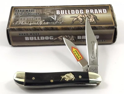 Cuchillo de maní Bulldog Premier 1/300 mangos de cuerno de búfalo de cabo BDG-107CBH 013-Q Foto 1 de 4