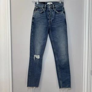 RE / DONE size 24 Mid 90's High-Rise ankle crop stretch button fly Redone NWOT - Picture 1 of 12