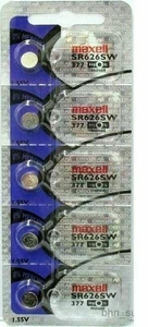 5 Pcs Maxell 377 SR626SW LR66 AG4 376 LR626 1.55V Silver Oxide Battery Exp 2023 - Picture 1 of 8