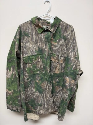 *Rare* Mossy Oak Apparel Shadow Leaf Camouflage Explorer Button Up Shirt - Image 1 of 3