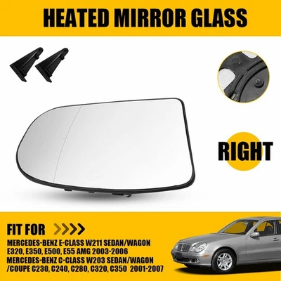 Espejo retrovisor térmico lateral pasajero vidrio para Mercedes Benz Wagon E320 E350 E500 E55 EE. UU. Foto 1 de 4