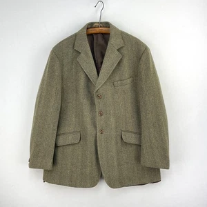 Caldene Tweed Jacket Mens 44 Green Wool Country Riding Hacking Shooting Hunting - Picture 1 of 16