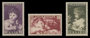 SAAR Sc #B 96-8, 1953 CHILD WELFARE (SET OF 3) - Picture 1 of 2