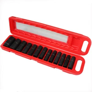 13pc 1/2 Dr 10-30mm Impact Deep Socket H78 Metric Garage Mechanic Repair DODOYEE - Picture 1 of 5