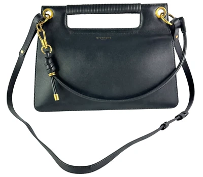 Bolso Bandolera GIVENCHY Whip Cuero Negro Hecho en Italia Foto 1 de 4