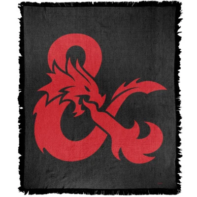 Manta Dungeons & Dragons, 50"x60" Ampersand Logo Tejido Mezcla Algodón Tiro Foto 1 de 4