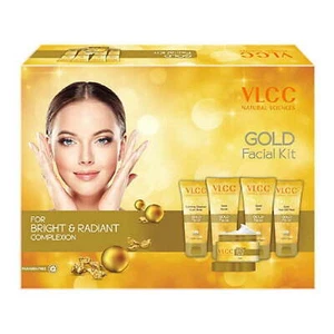 VLCC Gold for Bright & Radiant complexion saloon series Facial Kit- 300gm +Rose - Picture 1 of 1