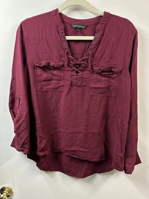 Bolsos femininos Rock Republic grandes marrom gravata frontal manga enrolável - Imagem 1 de 4