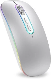 Bluetooth Maus Kabellos Bluetooth 5.1 USB 2,4 GHz LED Dual Mode Aufladbar C302 - Bild 1 von 7