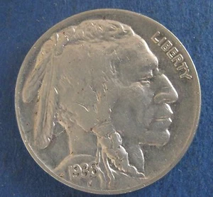 Büffelnickel von 1936, schön ca. unzirkuliert, Originaloberflächen, schön - Bild 1 von 2