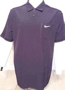 Nike Golf Tour Performance Men's Black Dry Fit Golf Polo Shirt Large Pre Owned - Picture 1 of 8