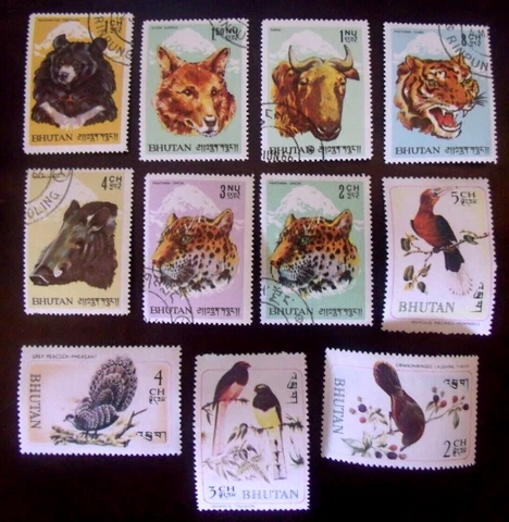 Bhutan Stamps Lot#D58 1966 Animals and 1968 Birds MNH/C Cover