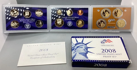 2008 United States Mint Proof Set - 14 Coins Cover