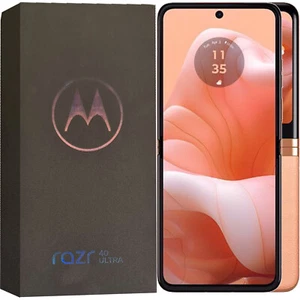 Motorola Razr 40 Ultra 5G Peach Fuzz 256GB + 8GB Dual-SIM Unlocked Global NEW - Picture 1 of 14