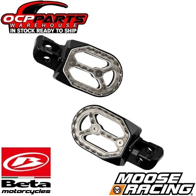 NEW MOOSE RACING QUALIFIER FOOTPEGS 2020-2023 BETA 125 250 300 350 390 430 480 - Image 1 of 3