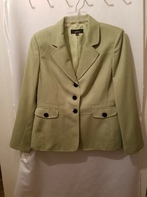 Chaqueta Blazer Abrigo Mujer Talla 14 Jones Wear Forrada Verde y Negro Foto 1 de 3