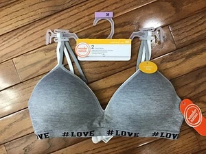 New FRUIT OF THE LOOM GIRLS T-shirt BRAS 2PK PL140 COtton SZ 38 Molded Cup (A14) - Picture 1 of 10