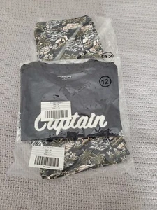 Janie And Jack Boys Size 12 SET Captain Shirt Beach Shorts ⛱️ Outfit NWT Lot New - Picture 1 of 5