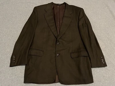 Chaqueta Blazer Abrigo Deportivo Canali Seda Cachemira Marrón 42R Foto 1 de 4