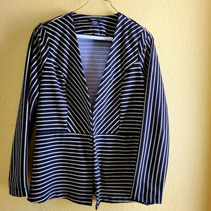 Robert Louis Long Sleeve Light Weight Pinstripe Jacket  Medium Polyester blend - Picture 1 of 8