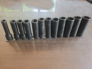 Snap On 1/2 Inch Drive Deep Impact Socket Set 12 Pc Simm210 To 100A - Bild 1 von 7