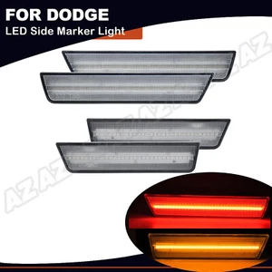 For Dodge Challenger 2008-2014 LED Side Fender Marker Light Lamp Front Rear 4PCS - Picture 1 of 9