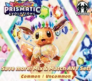 Prismatic Evolutions Singles SV8.5: TCG Commons & Uncommons – Pick Your Card - Picture 1 of 80