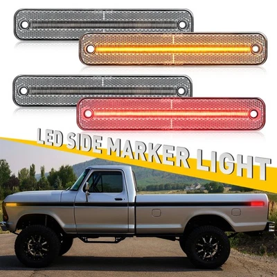 4x Luz LED de señalización lateral para camioneta Econoline Ford E-F100 F150 F250 F350 1975-79 Foto 1 de 4
