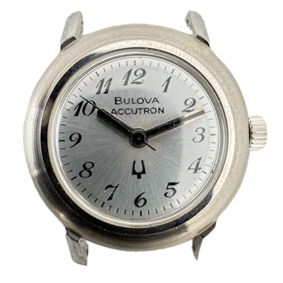 Reloj pulsera Accutron T-3166 Sunburst 1977 para dama con horquilla de afinación 2301A acero inoxidable suizo Foto 1 de 3