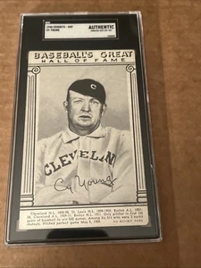 1948 Exhibits Hall Of Fame Greats Cy Young HOF Baseball GRADED SGC A AUTHENTIC - Picture 1 of 7