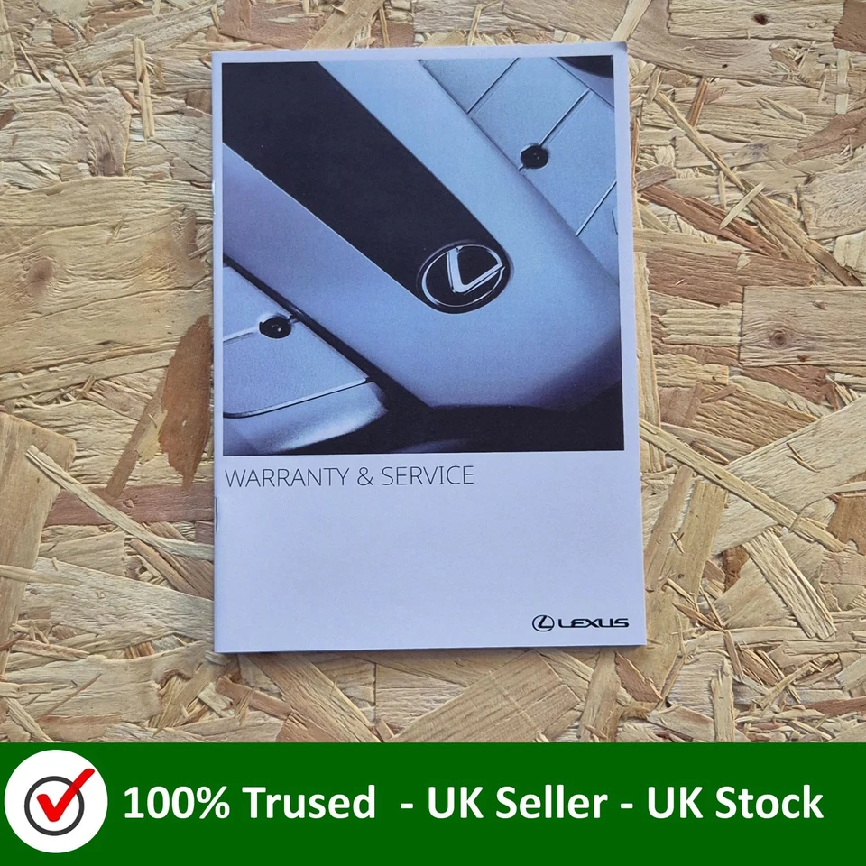 Lexus Service History Book Covers All Models CT IS RX ES LBX NX UX - Image 1 of 3