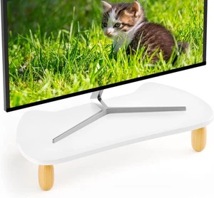 Cat-Shaped Monitor Stand Riser - Computer for Desk White - Afbeelding 1 van 8