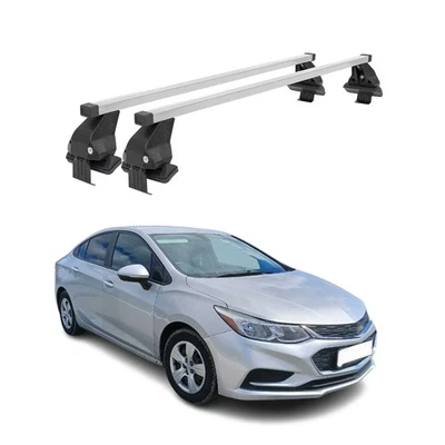 Barras transversales de techo lisas para Chevrolet Cruze 2016-2019 gris 2x Foto 1 de 4