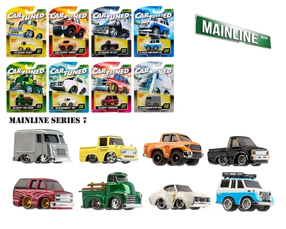 CarTuned 1:64 Series 7 Mainline Assortment of 8 Cars Set, 592631-XX6 Seal Box - Image 1 of 1