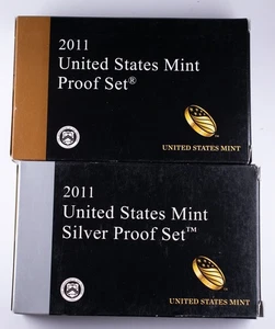 2011-S Clad and Silver U.S. Mint Proof Sets OGP/COA Lot of 2 - Picture 1 of 6