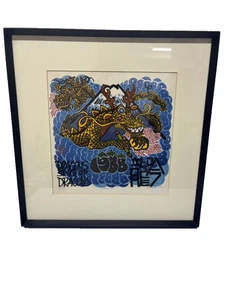 Clifton Karhu Holzschnitt DRAGONS 1988 signiert limitiert 76/130 Japan - Bild 1 von 11
