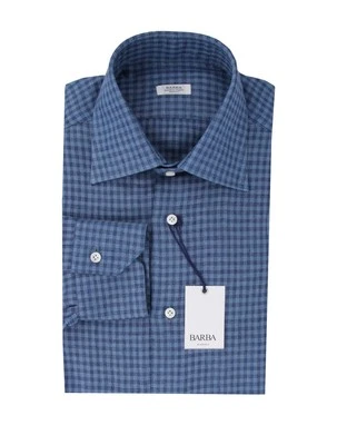 Camicia In Lino A Righe Blu Barba Napoli - Slim - (BN912238) - Immagine 1 di 4